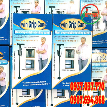 Gậy gấp có đèn và chuông báo Twin Grip Cane BH-303