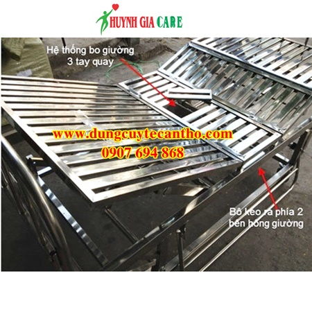 Giường bệnh 1 tay quay có lỗ vệ sinh