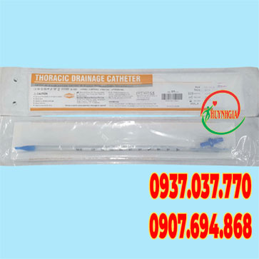 Ống dẫn lưu màng phổi Thoracic có co nối đi kèm 16-36Fr