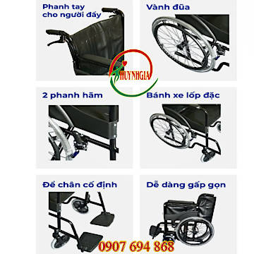Xe lăn sơn tỉnh điện Oromi XL 808 01