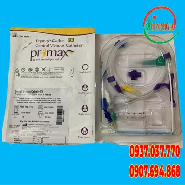 Catheter tĩnh mạch trung tâm 3 nòng người lớn