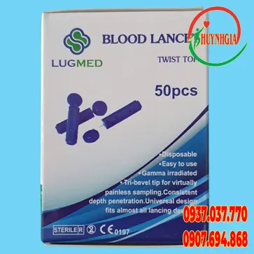 Kim lấy máu tiểu đường tròn xanh LUGMED