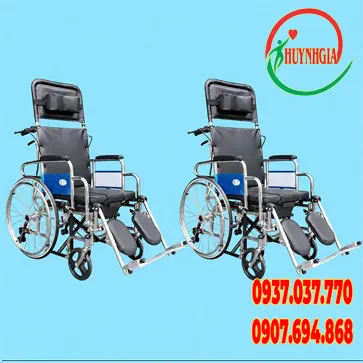 Xe lăn đa năng khung thép mạ Crom Lucass V7